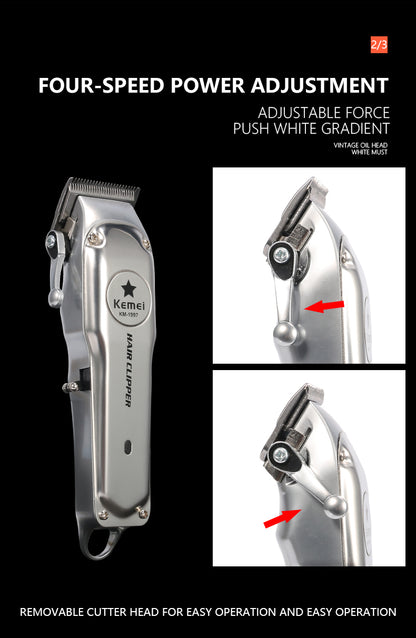 Kemei Rechargeable Electric Hair Clipper for Men